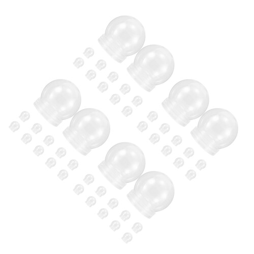 48Pcs DIY Transparent Snow Globe Balls Plastic for Winter Decorations