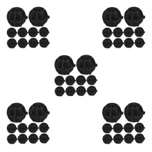 200Pcs Durable Black ABS Round Filter Balls for Fish Tank Purification