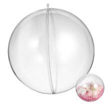 Individually Packaged Craft Ornament Sphere, Clear Fillable Plastic Craft Ball with High Transparency, Tree Decorations and Hanging Decorations for