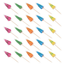 Colorful Paper Drink Umbrella, Premium Material Handmade Cocktail Picks with Fun and Festive Design, Fancy & Decorative Picks for Tropical Party,