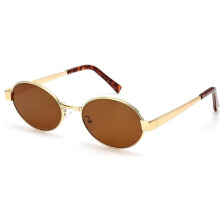 Lunettes de soleil à monture métallique légère pour femmes et hommes, style ovale rétro, polyvalentes et confortables, tendance et classique.