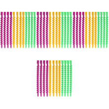 80Pcs Spiral Hair Perm Rods Plastic Curlers Assorted Colors for Women