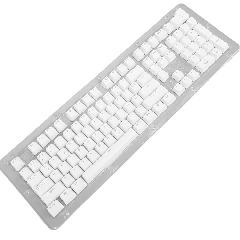 108-Key German Translucent Abs Keycaps For Mechanical Keyboards White 4181387225784