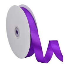 Panglică de satin rezistentă la culoare pentru proiecte de cusut, panglică de mătase violetă, 7/8 inch, panglică de poliester lucioasă cu