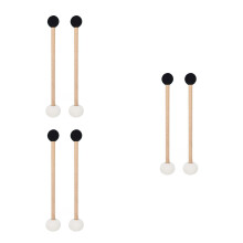 6St Dubbelzijdige Beukenhout Drum Mallets Rubber Voor Muziekspel