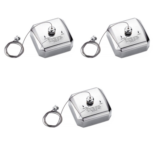 3Pcs Silver Clothes Hanging Rope Lightweight for Daily Use