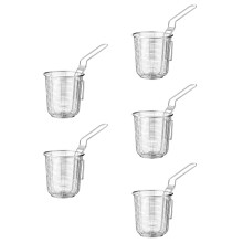 5Pcs Sturdy Stainless Steel Kitchen Pasta Basket with Hanging Design
