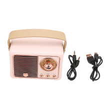 Krištáľovo čistý stereo zvukový reproduktor, retro Bluetooth reproduktor s ľahko prenosným dizajnom a multifunkčným prehrávaním,