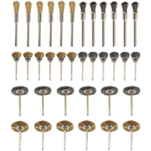 Ruote con spazzole per lucidatura metalli, set di ruote con spazzole in ottone per la rimozione della ruggine e della corrosione, accessori per