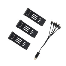 Drone-Akkupackung 3 Stück 1200mAh mit 5-in-1-Ladekabel für E58 Quadrocopter
