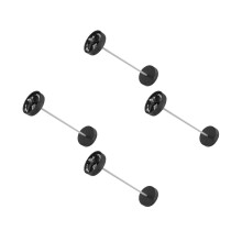 4Stk Mini Hantelspielzeug, Realistische Sportmodell Schwarz