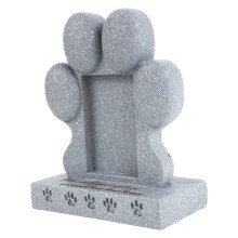 Solid Pet Grave Marker Grey Resin Dog Cat Memorial Stone Outdoor