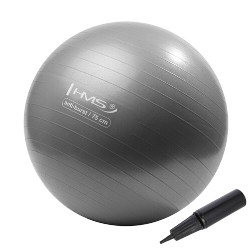 Palla da ginnastica grigia da 75 cm - Anti-scoppio, antiscivolo