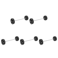 5Stk Barbell Deko Ornament Für Puppenhaus Sportmodell Schwarz