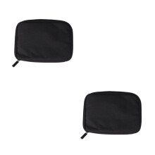 2Stk Data Cable Storage Case Mit Glattem Reißverschluss Schwarz