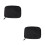2Stk Data Cable Storage Case Mit Glattem Reißverschluss Schwarz 1