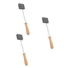3Stk Graphit Gießform Für Glasblasen DIY Robust Schwarz