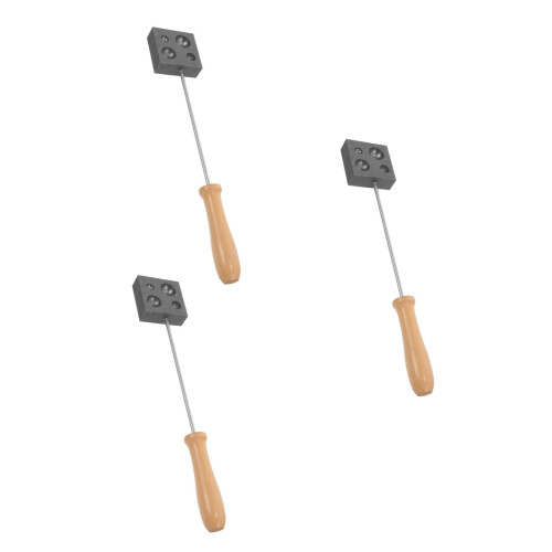 3Stk Graphit Gießform Für Glasblasen DIY Robust Schwarz