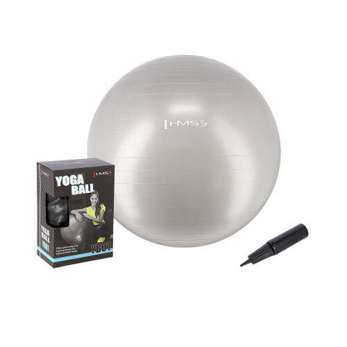 65 cm šedý gymnastický míč - proti prasknutí, protiskluzový
