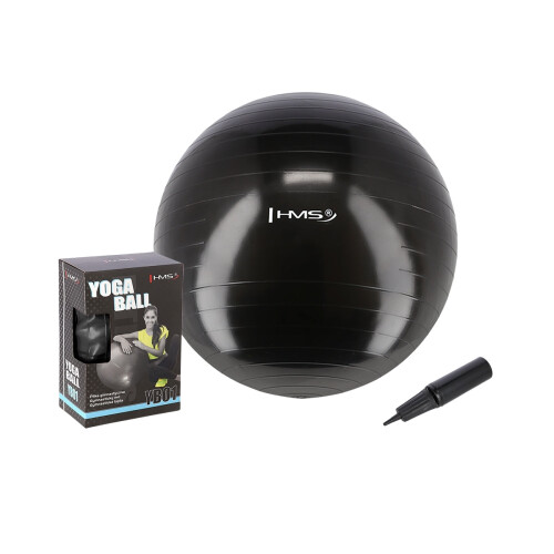 75cm Black Gym Ball - Anti-Burst, Non-Slip Surface
