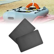 Kit di toppe riparatrici in PVC per barche gonfiabili, 2 pezzi, 20x12cm, nero