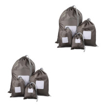 2Pcs Waterproof Nylon Drawstring Storage Bags Travel Organizer Pouches