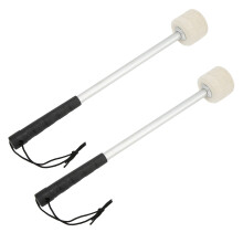 Mazos de bombo fáciles de sujetar con puntas de fieltro de lana, ligeros y duraderos para entusiastas de la percusión, llenos de un sentido