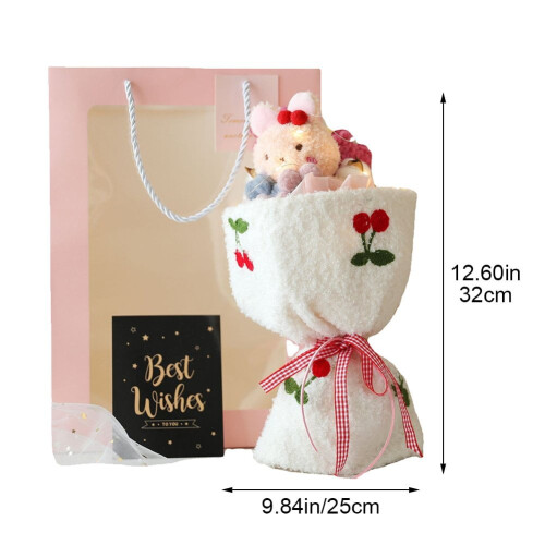 Plush Bunny Bear Bouquet with Card and Gift Bag 1
