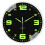 Noctilucent Wall Clock Black Plastic 12-inch Bedroom Decor 2
