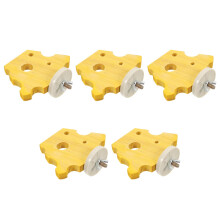 5Pcs Solid Wood Parrot Perches Yellow Chewable Bird Cage Accessories