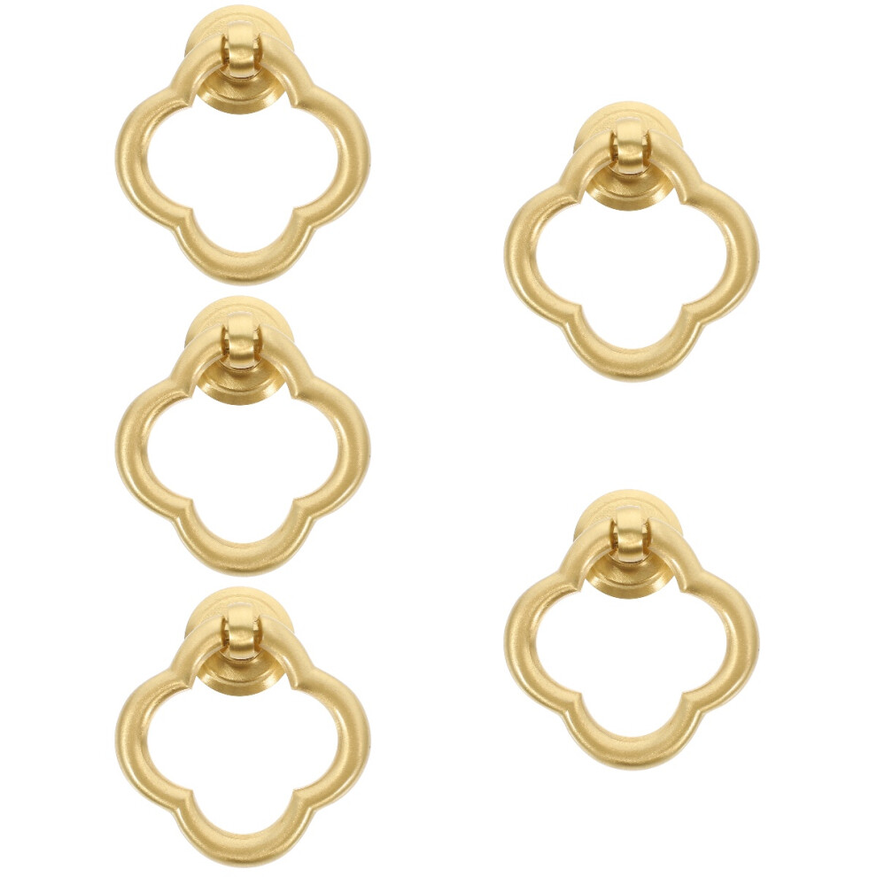 5Pcs Vintage Golden Brass Drawer Pulls Cabinet Knobs For Furniture Use 3711318873060