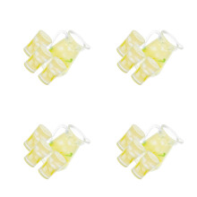 16Pcs Dollhouse Lemonade Pitcher Set Resin Miniature Light Yellow