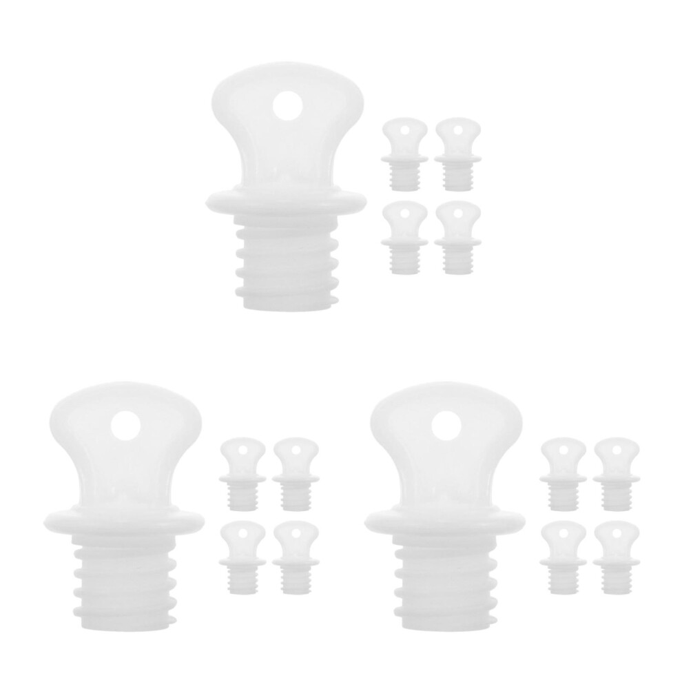 White 15Pcs Hot Water Bag Rubber Stoppers Leakproof Bottle Plugs
