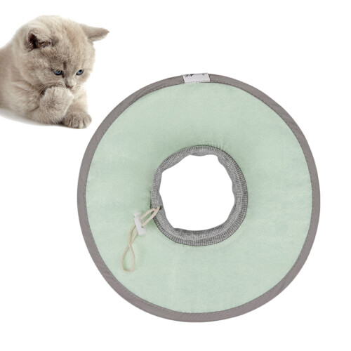 2Pcs Green Protective Cat Elizabethan Collar for Post-Operation 2