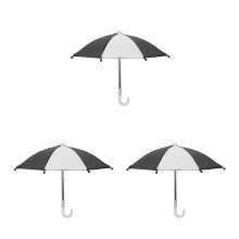 3Pcs Tiny Dollhouse Umbrellas Durable Multi-Color Metal Cloth Decor