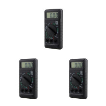 3St Mini Multitester Zwart Draagbaar Voor Voltage Weerstand