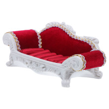 2Pcs Red Miniature Sofa Jewelry Holder Resin Ring & Ear Display