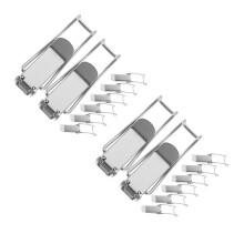16Pcs Heavy Duty Iron Spring Buckle Locks for Sealed Containers Silver