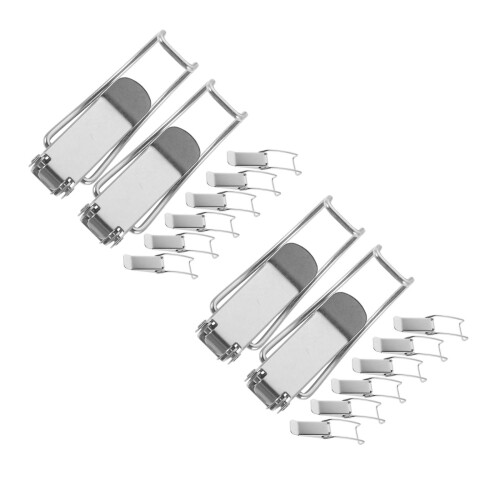 16Pcs Heavy Duty Iron Spring Buckle Locks for Sealed Containers Silver