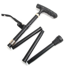 Durable Aluminum Walking Cane Foldable Travel Cane With Adjustable Height Ergonomic Handle Non Slip Rubber Tip Lightweight Portable Walking Stick For