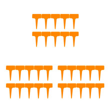 600Pcs Orange Plastic Garden Labels Reusable Plant Tags for Nursery