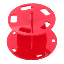 5Pcs Compact Red Makeup Brush Holder Plastic 5-Hole Drying Organizer