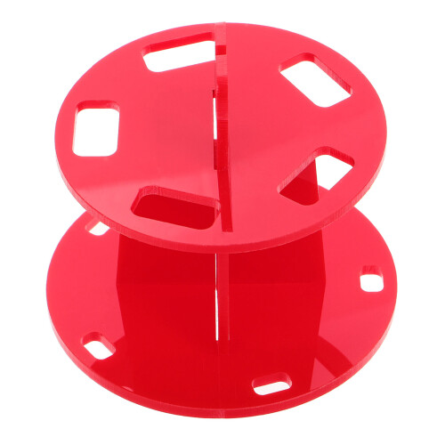 5Pcs Compact Red Makeup Brush Holder Plastic 5-Hole Drying Organizer