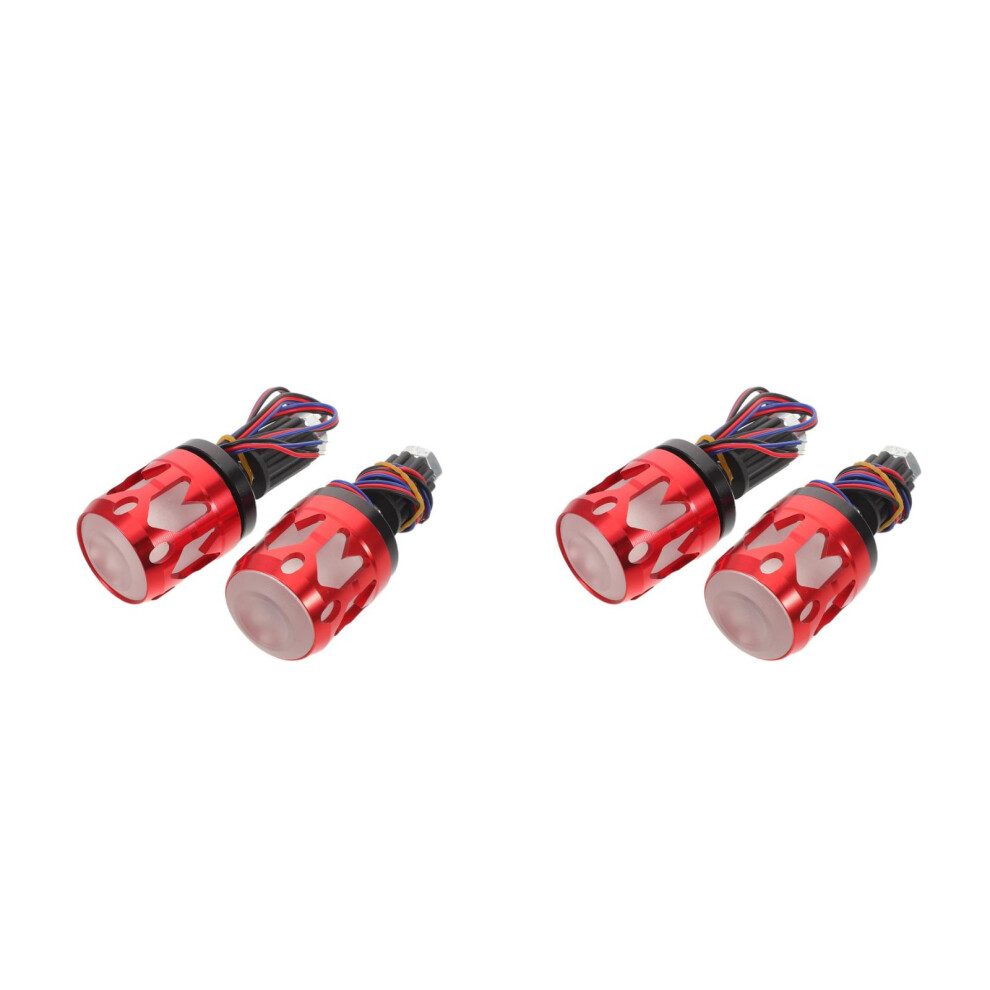 2Pairs Motorcycle Bar End Protectors Handlebar Grip End Caps Red 3711318810928