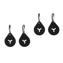 4Pcs Lightweight Dog Poop Bag Holder Silicone Pet Waste Bag Clip Black