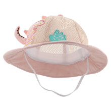3Pcs Breathable Mesh Kids Sun Hats Pink Cartoon Sun Protection