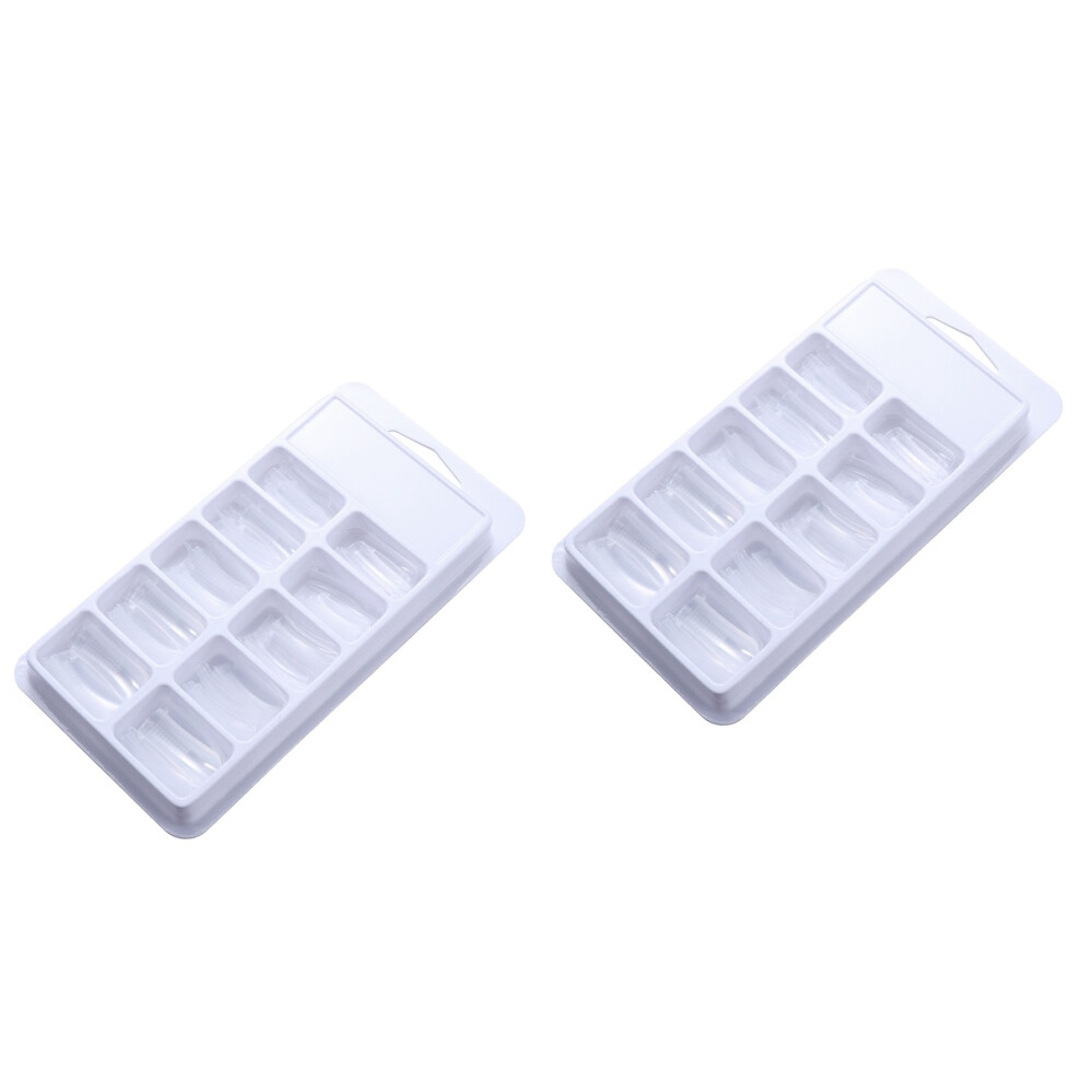 White 200Pcs False Nails Nail Art Accessories 10 Sizes Numbered Tips
