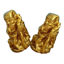 2Pcs Stylish Golden Resin Earth God Props for Sand Table Ornament