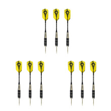 9Pcs Yellow Needle Tipped Darts Pin Type Drop-Resistant Accessories