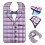2Pcs Elder Mealtime Bib Adjustable Waterproof Clothing Protector Bib 8